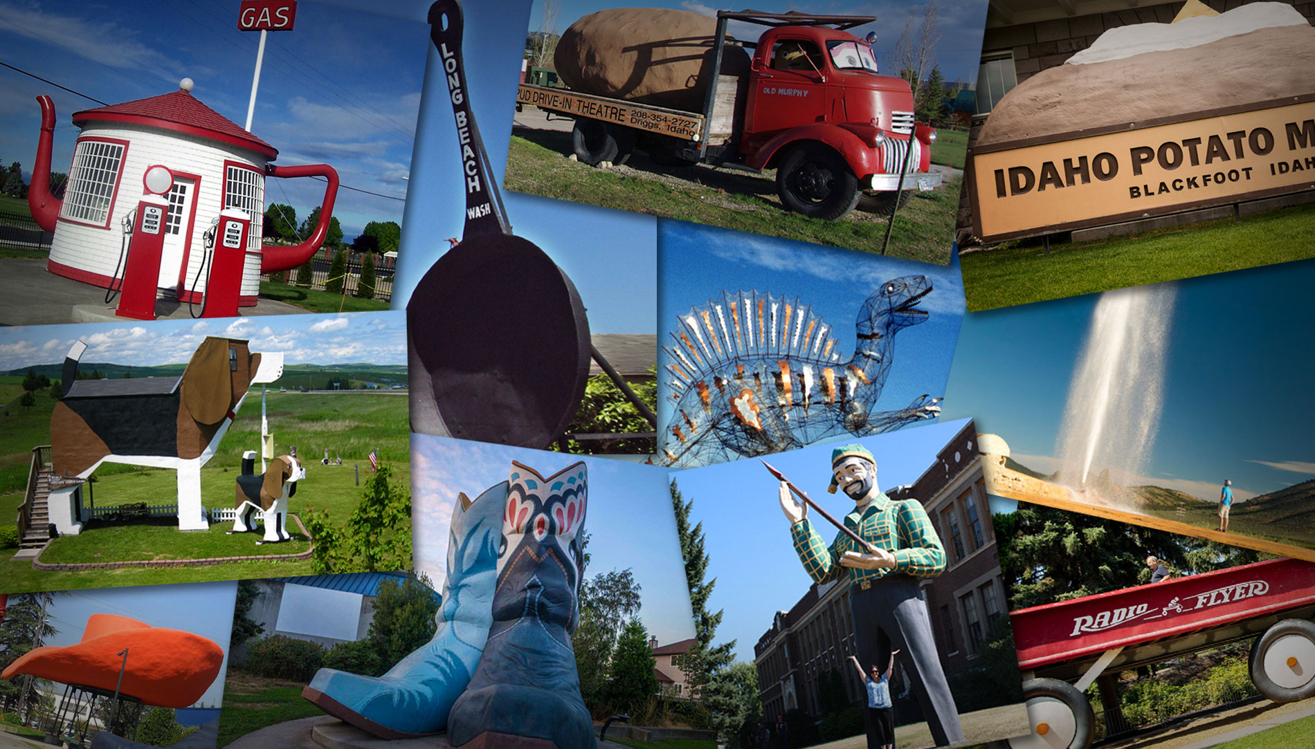 collage of roadside attractions