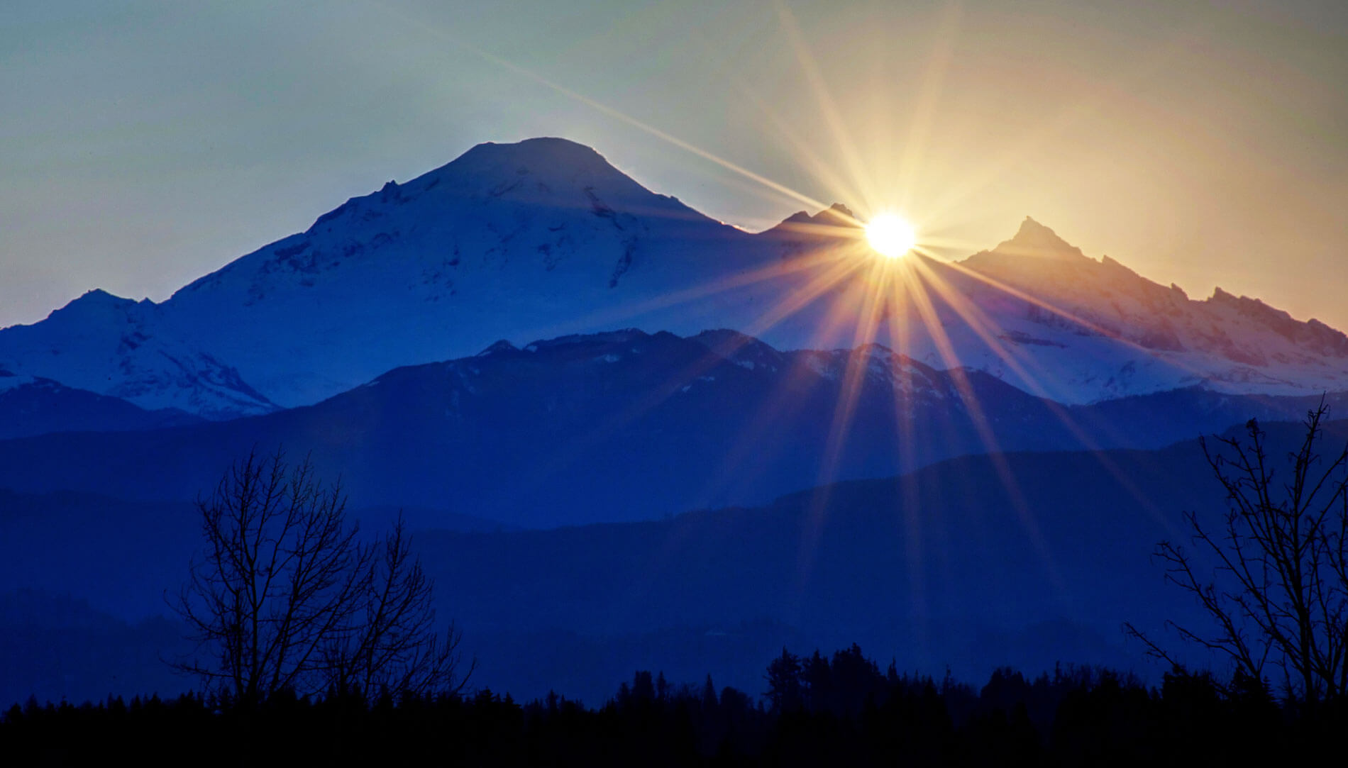 Sunrise at Mount Baker