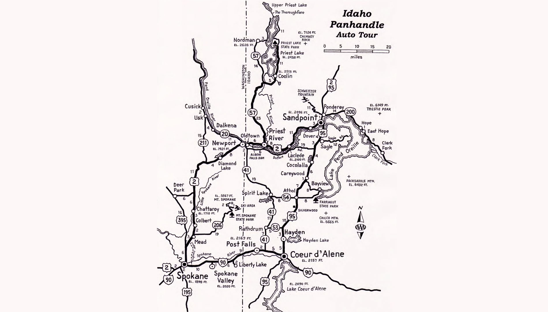 Idaho Panhandle Map