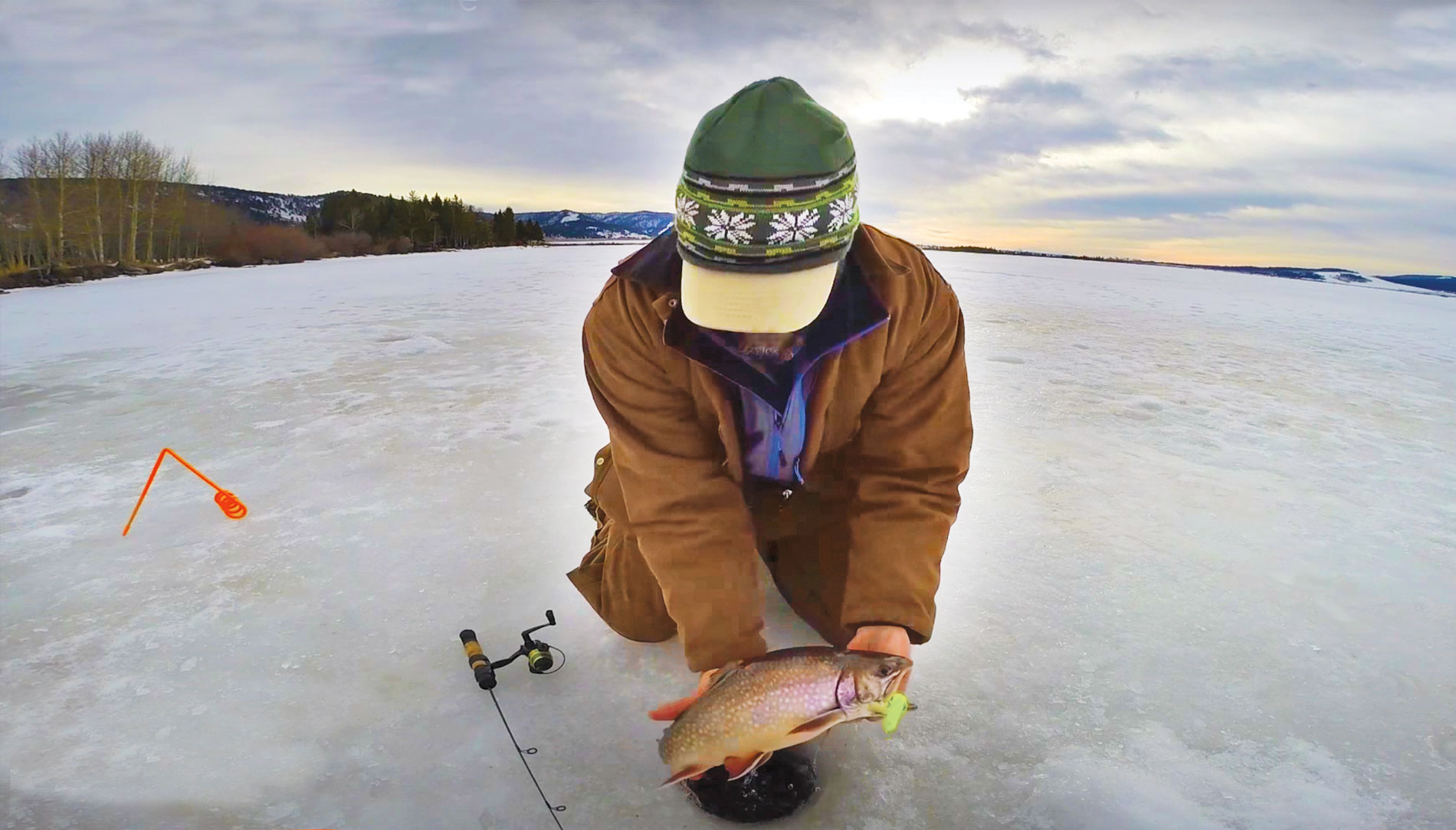 Ice fishing in North Idaho 