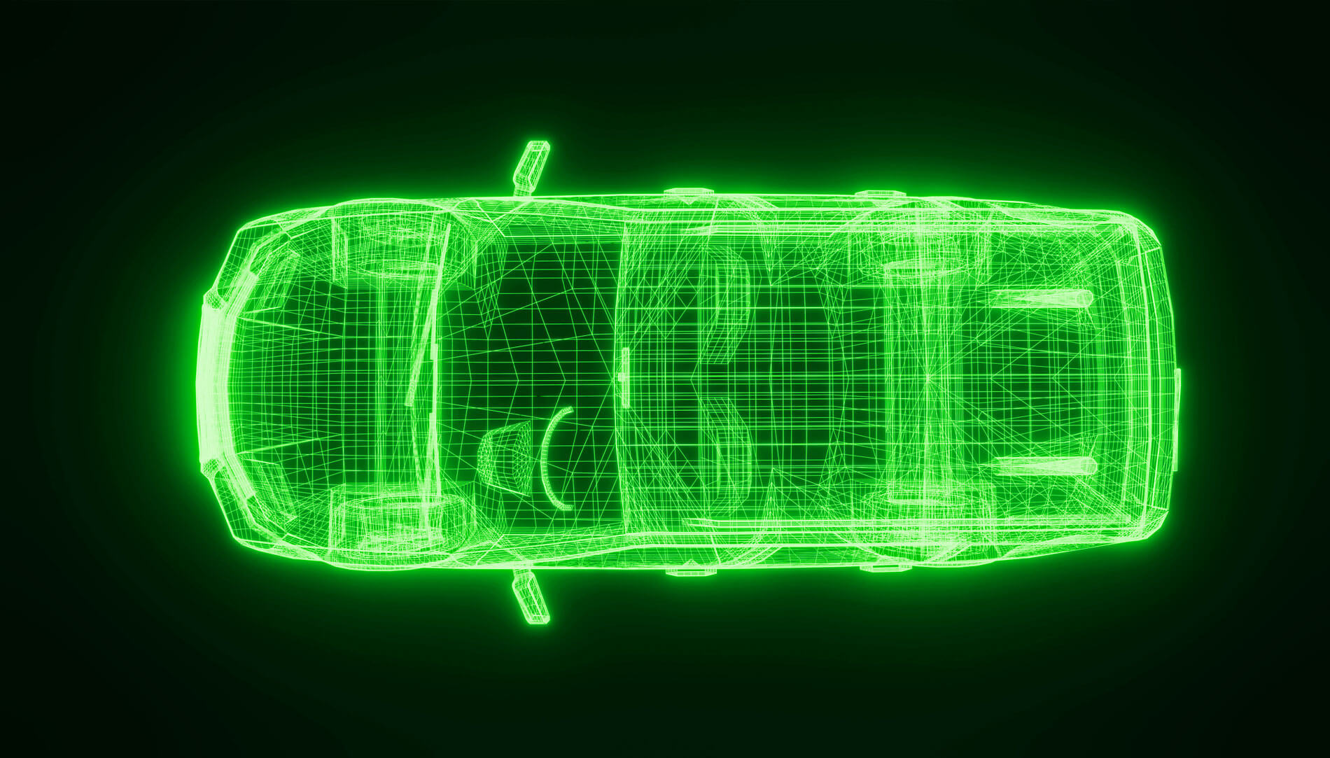 Impression of a green car