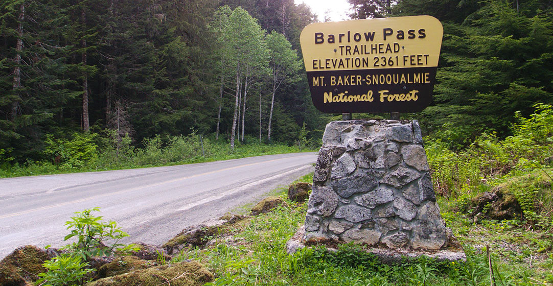 Barlow Pass Trailhead Sign