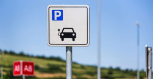 Sign for EV charging station