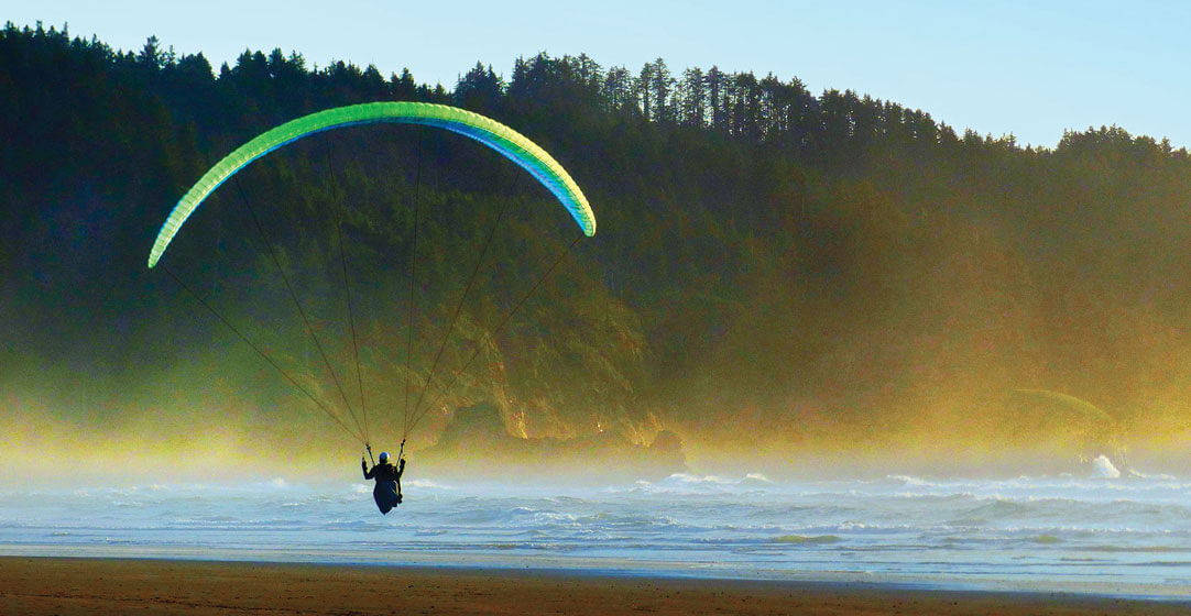 Paraglider at Cape Lookout State Park