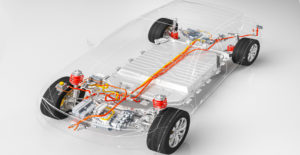 Chassis of an electric car