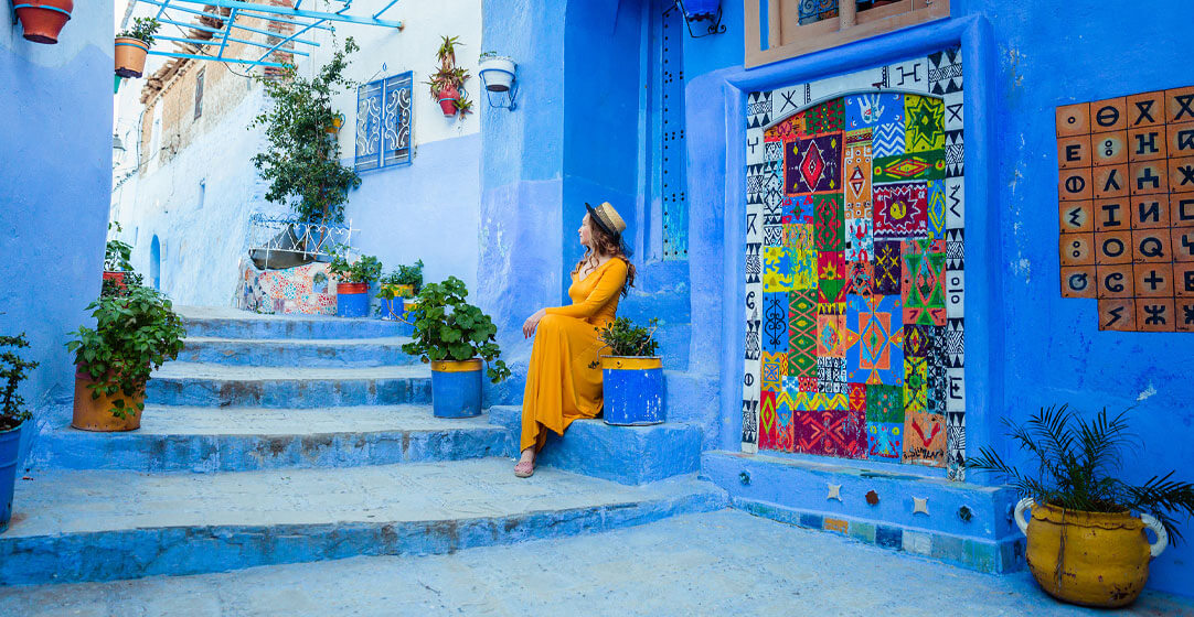 Woman at Chefchaouen Morocco