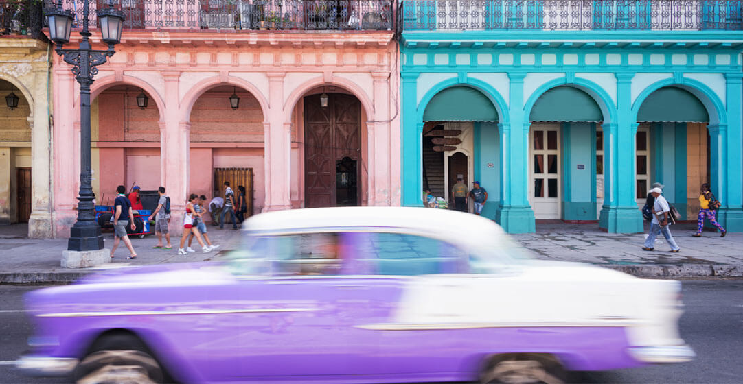Colorful streets in Havana, Cuba