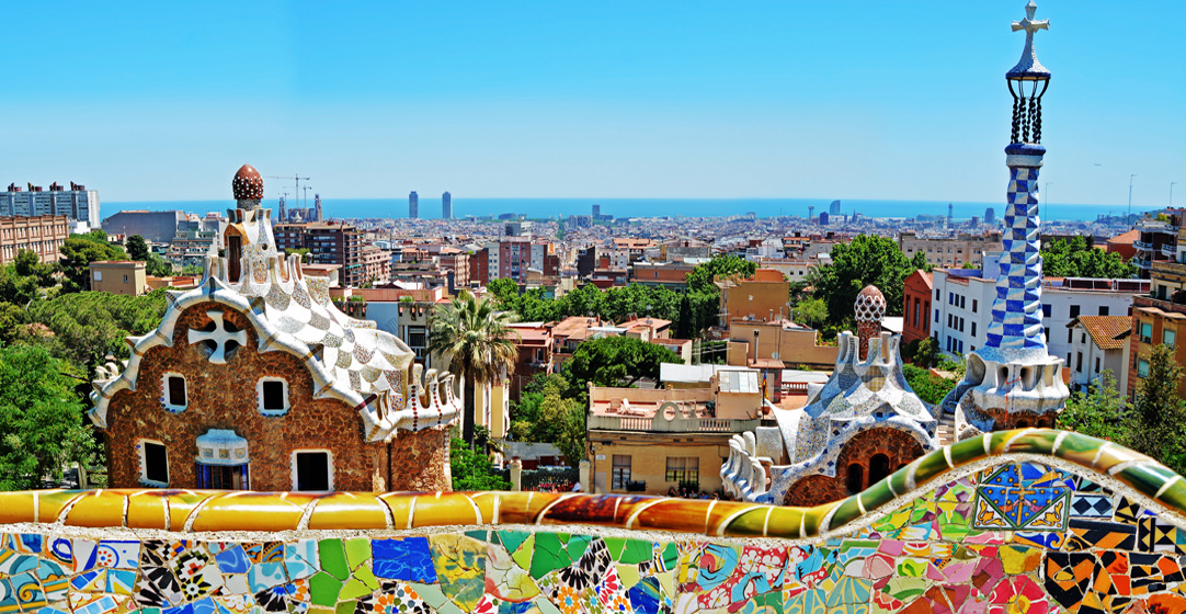 1. or 2. Park Guell by Antonio Gaudi Barcelona Spain By Mari79 AdobeStock