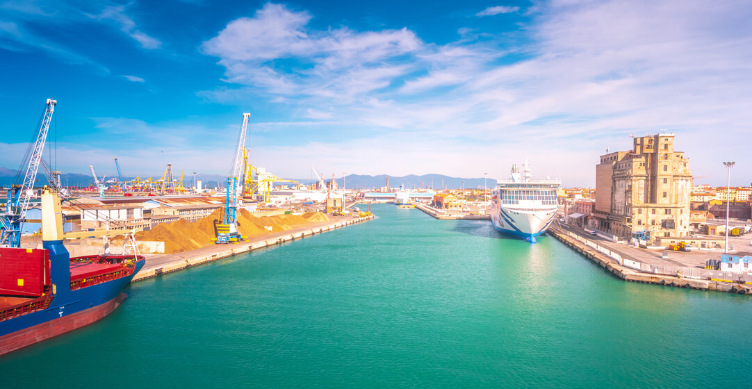 Port of Livorno, Italy.