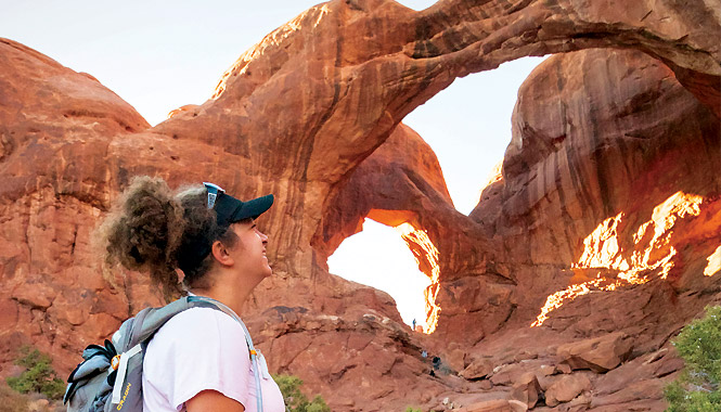 Megan Conner at the Arches National Park