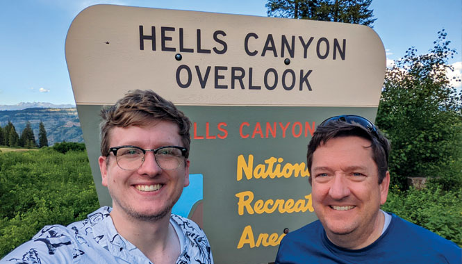 hello road Father and Son overlook sign