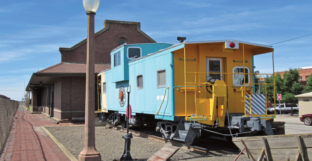 A train car at the Ritzville depot. 