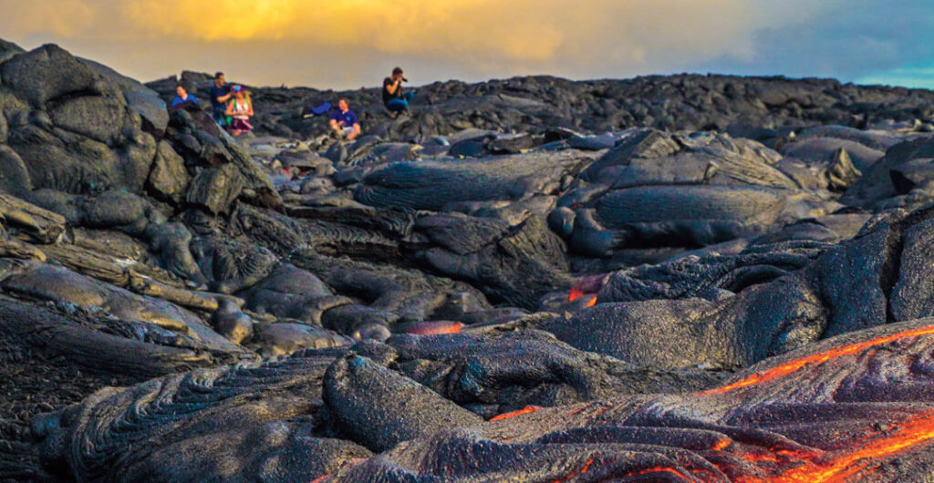 Lava flows on the Big Island of Hawaii.