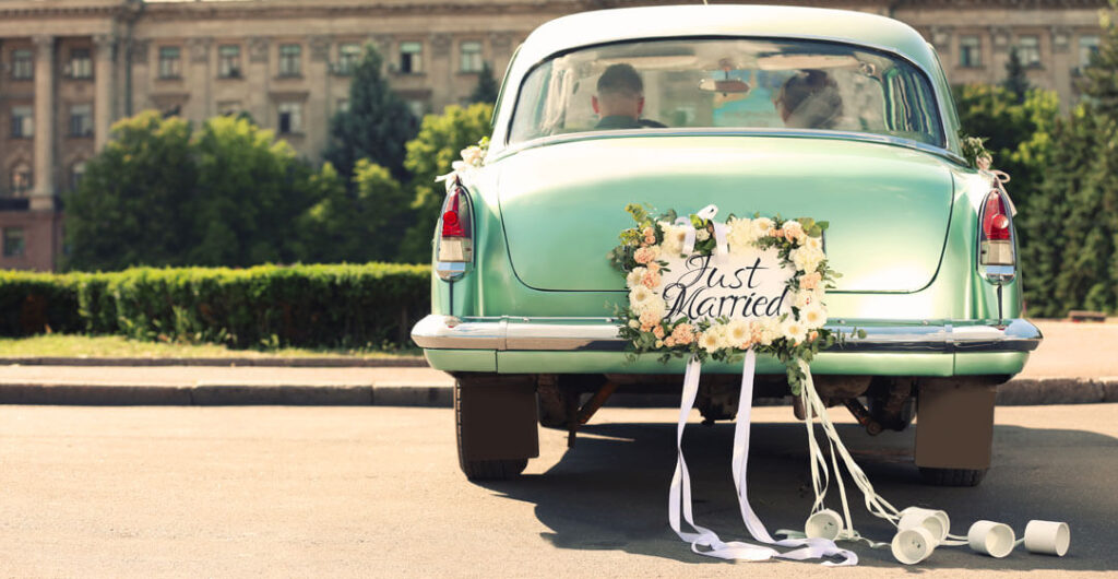 Set aside some time before the big day to learn about car insurance for newlyweds, including classic car insurance. 
