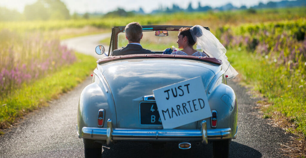 Getting married and driving off into the sunset with a new car insurance policy. Learn about car insurance for newlyweds with an AAA agent.