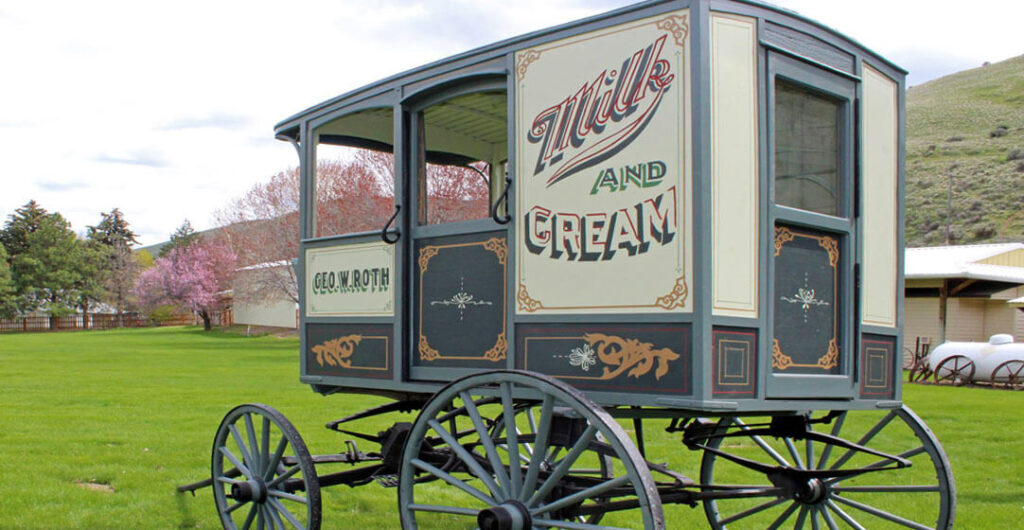 There's something for everyone at Washington state museums. Don't miss this antique milk wagon on display at the Central Washington Agricultural Museum. 
