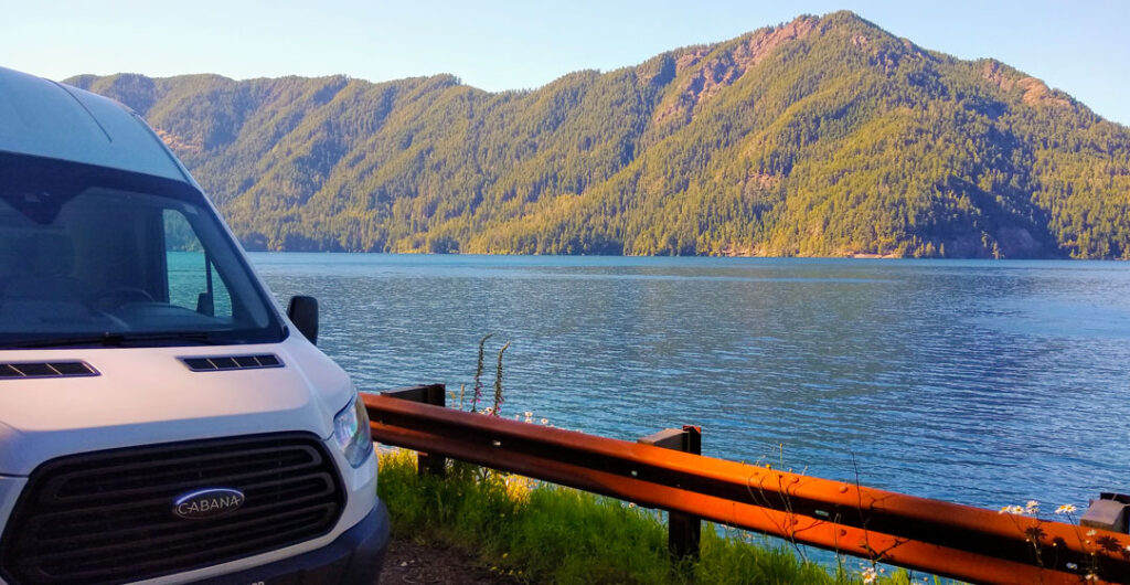 AAA Washington's Matt Forrest ventured to Lake Crescent in Olympic National Park to experience a stay in a Cabana Camper Van. 