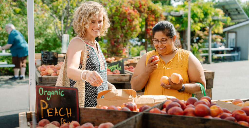 Among all the fun things to do in Olympia, shopping at the Olympia Farmers Market is a must. Photo: Greg Balkin Wondercamp, State of Washington Tourism