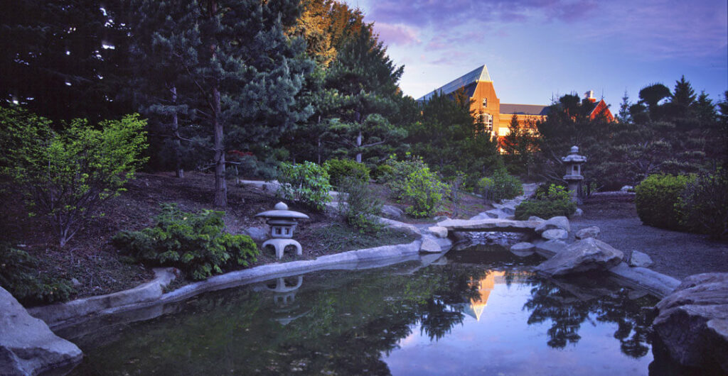 Take a walking tour of the Central Washington University campus and relish the quiet and calm of the Donald L. Garrity Japanese Gardens.