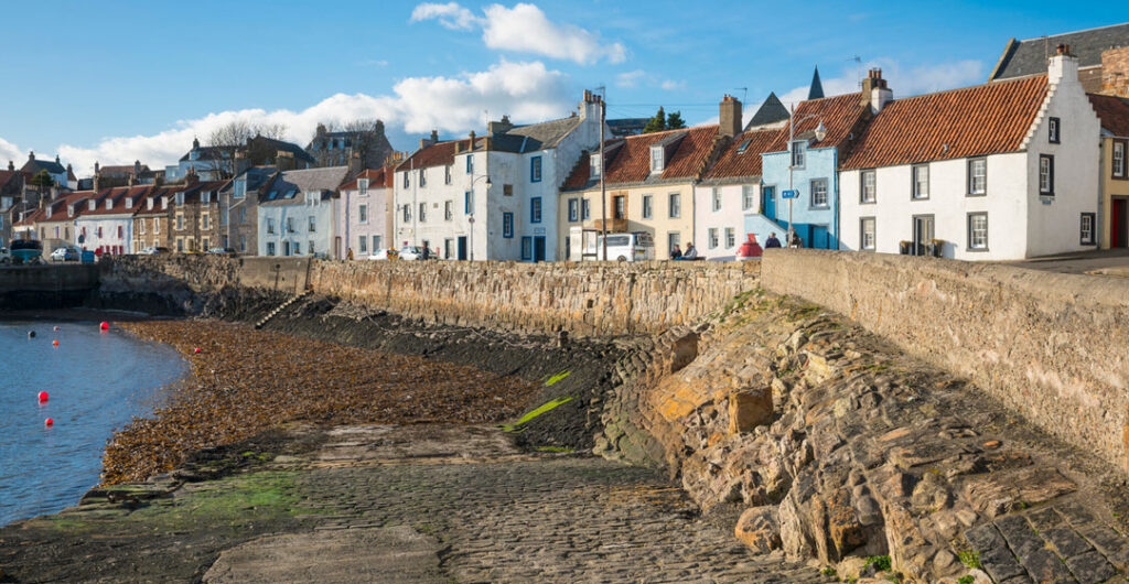 St Monan's Harbour is a wonderful locale to rest and relax after hiking Scotland.