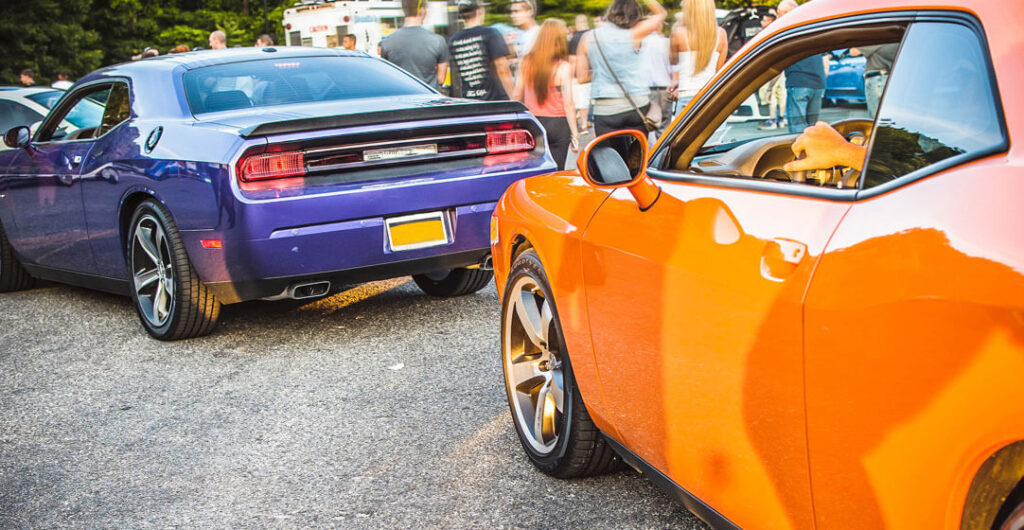 Dodge Chargers that illustrate the need for modified car insurance or specialized auto insurance