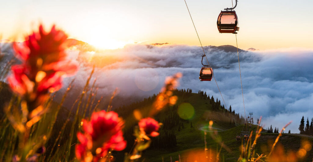 This summer at Crystal Mountain, ride the gondola to enjoy spectacular views of Mt. Rainier and the Cascade Range. Photo: Crystal Mountain, Colton Jacobs