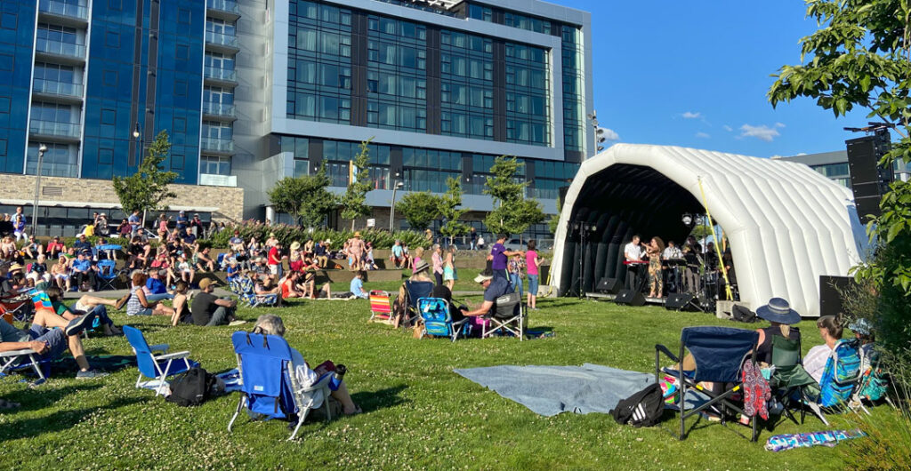 One of the best free things to do in Vancouver is catching a free concert at one of the scenic outdoor parks.